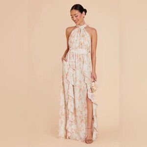 Birdy Grey Joyce Chiffon Bridesmaid Dress Whimsical Blooms Maxi Sz XL‎ NEW